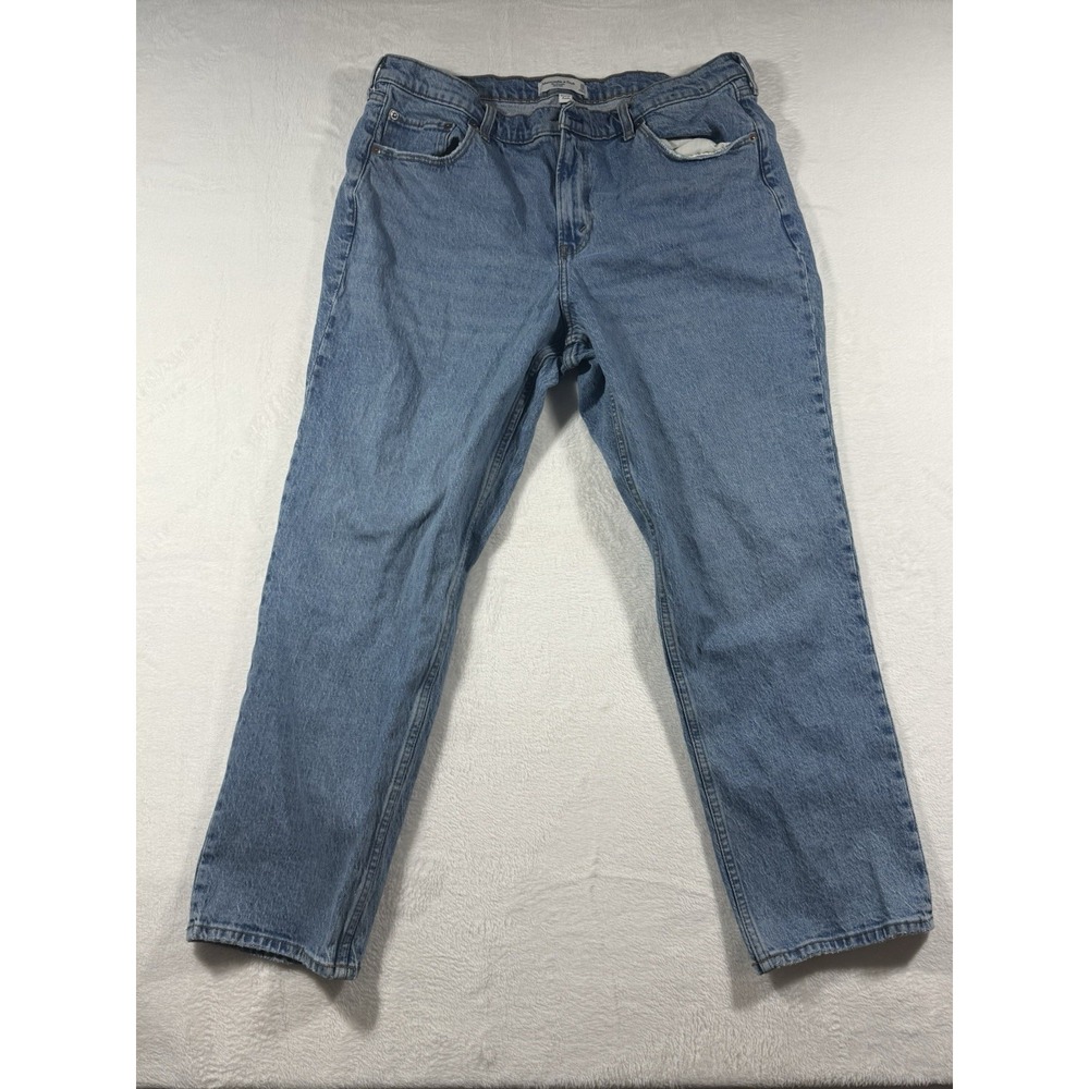 Abercrombie & Fitch Womens Jeans 16S Blue The Straight Mid Rise Curve Love